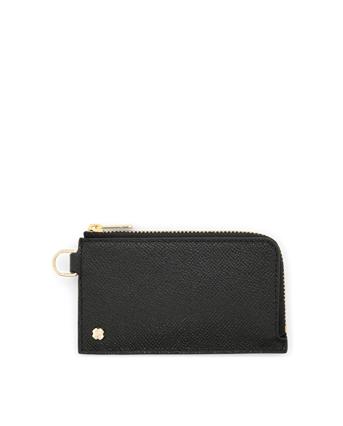 lottusse Portefeuille en cuir de vache Noir