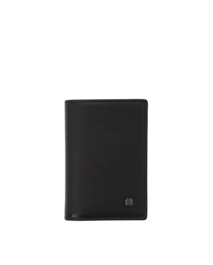 lottusse Portefeuille en cuir de vache Noir