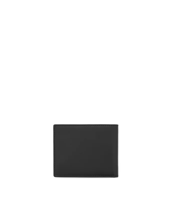 Lottusse Portefeuille En Cuir De Vache Noir