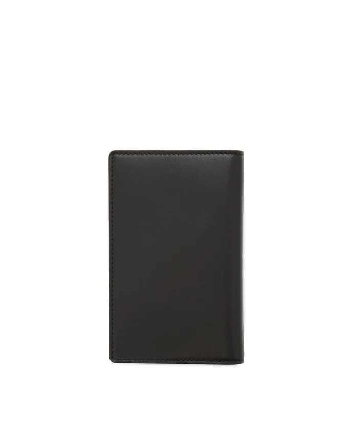 Lottusse Portefeuille En Cuir De Vache Noir