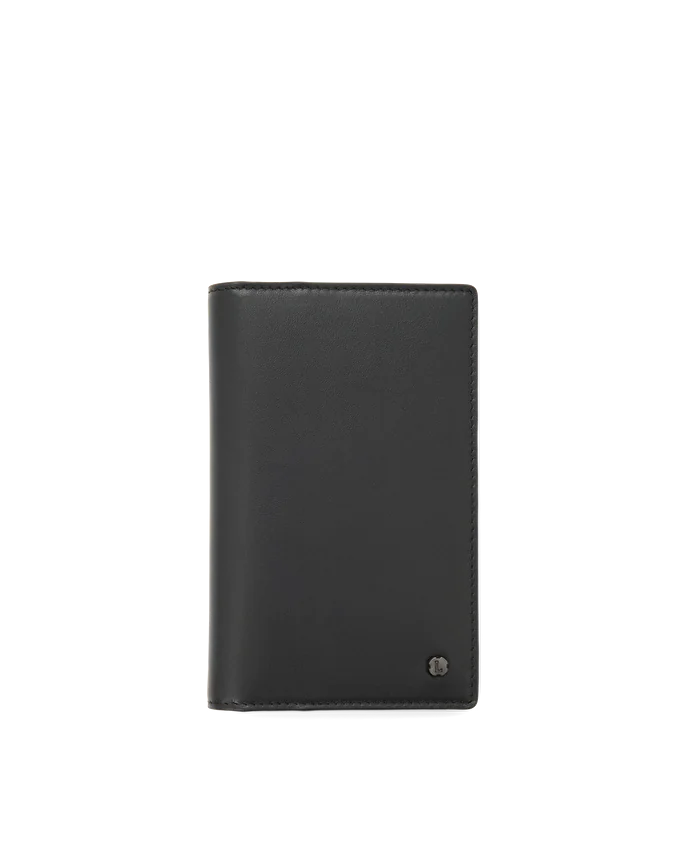 lottusse Portefeuille en cuir de vache noir