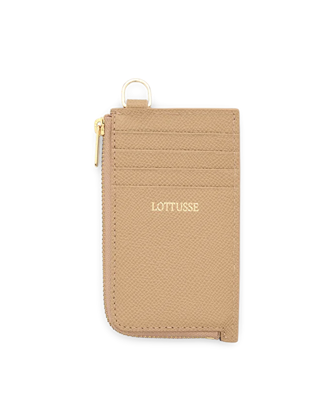 Lottusse Portefeuille En Cuir De Vachette Beige