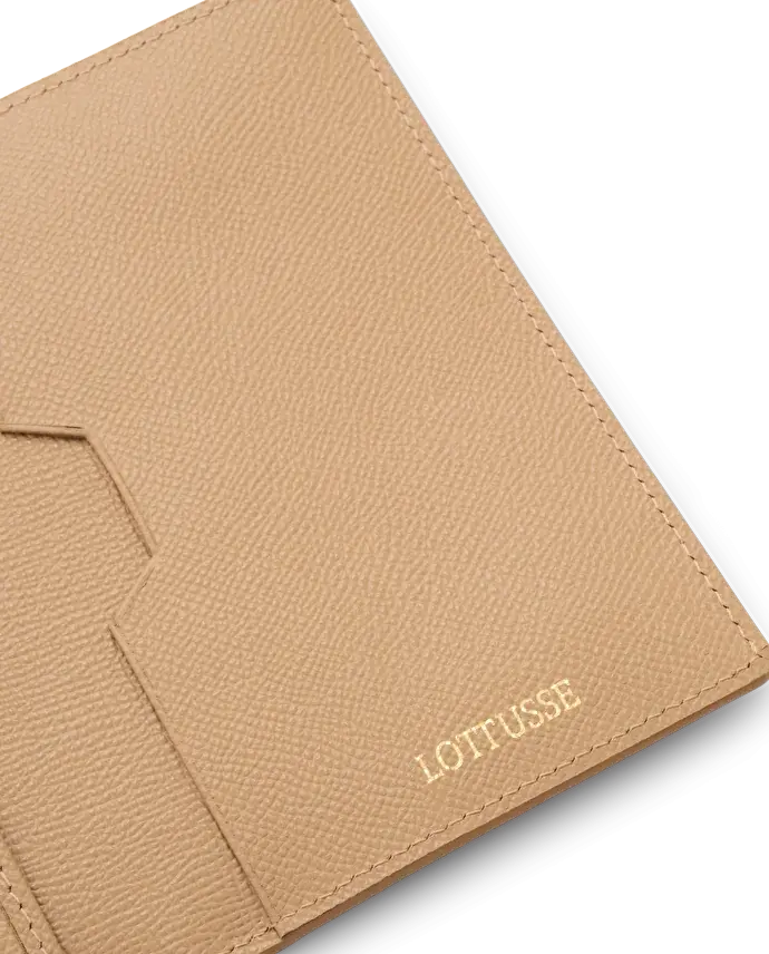Lottusse Portefeuille En Cuir De Vachette Beige