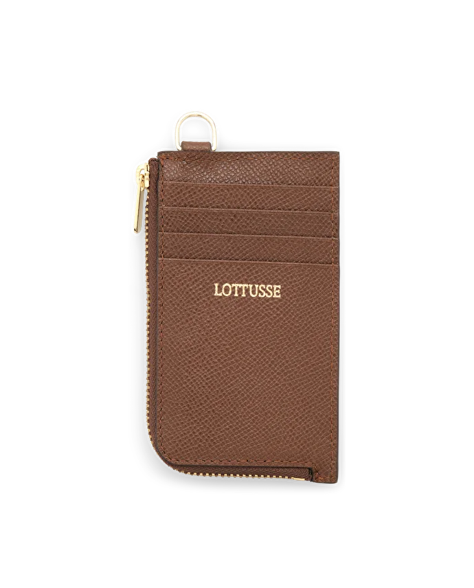 Lottusse Portefeuille En Peau De Vache Marron