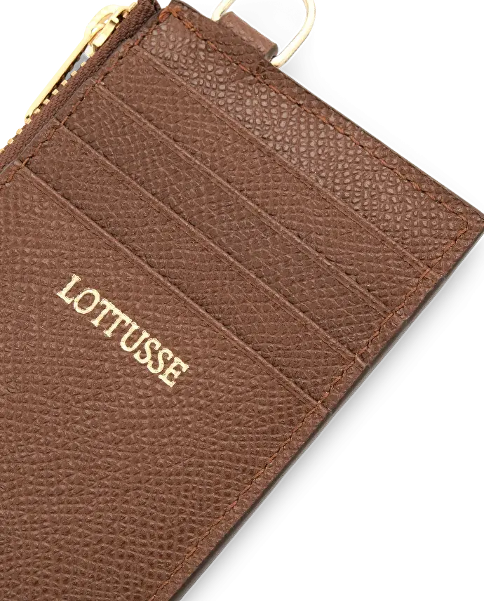 Lottusse Portefeuille En Peau De Vache Marron