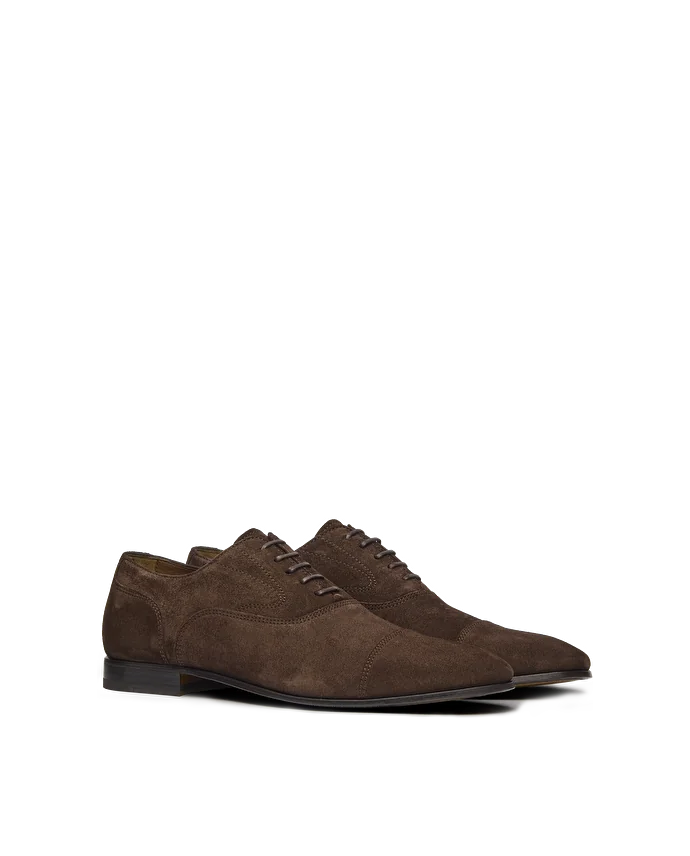 Lottusse Richelieus En Cuir De Veau Brossé Mocha
