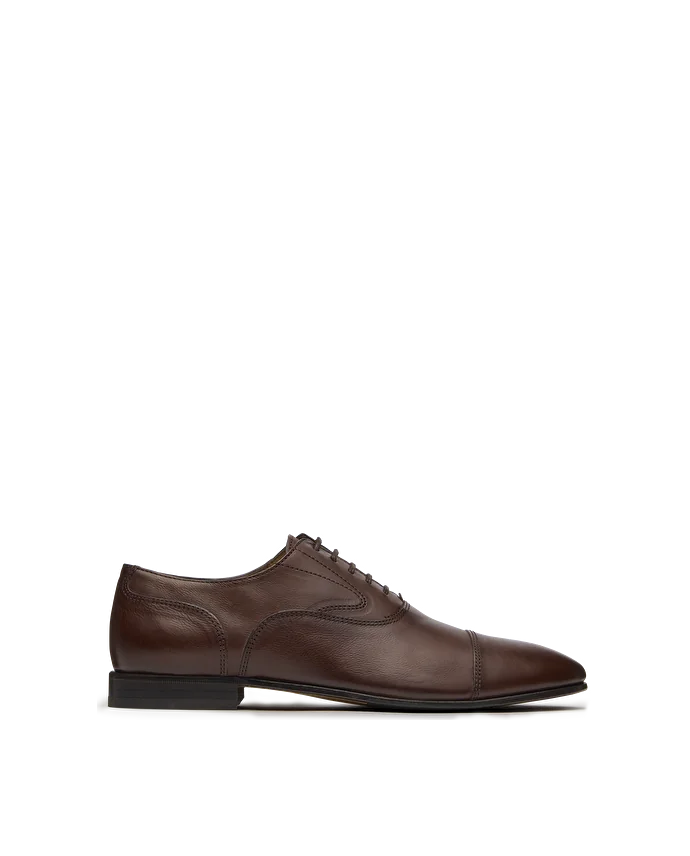 lottusse Richelieus En Cuir De Veau Brossé Mocha