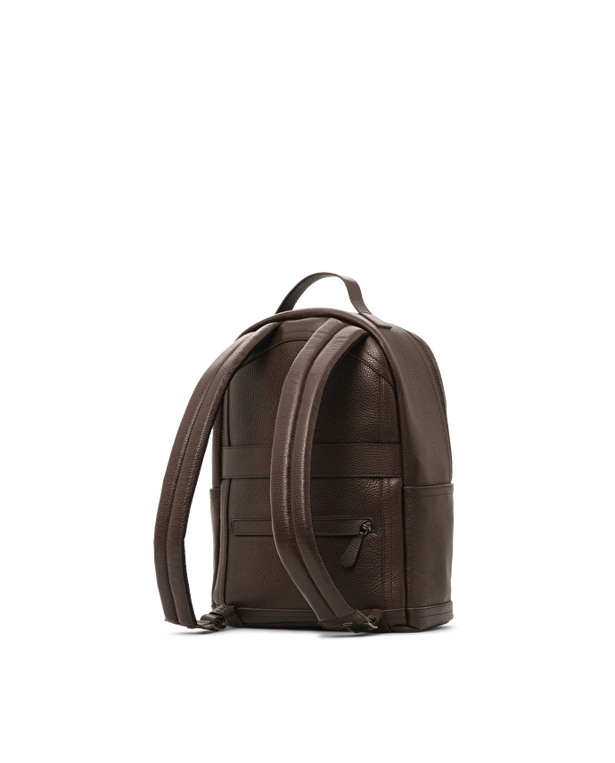 Lottusse Sac à Dos Borne En Cuir De Vache Moka