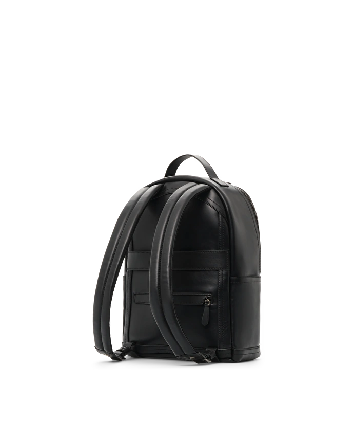 Lottusse Sac à Dos Borne En Cuir De Vache Noir