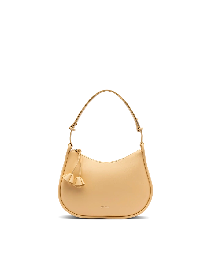 lottusse Sac à épaule Serena en cuir jaune
