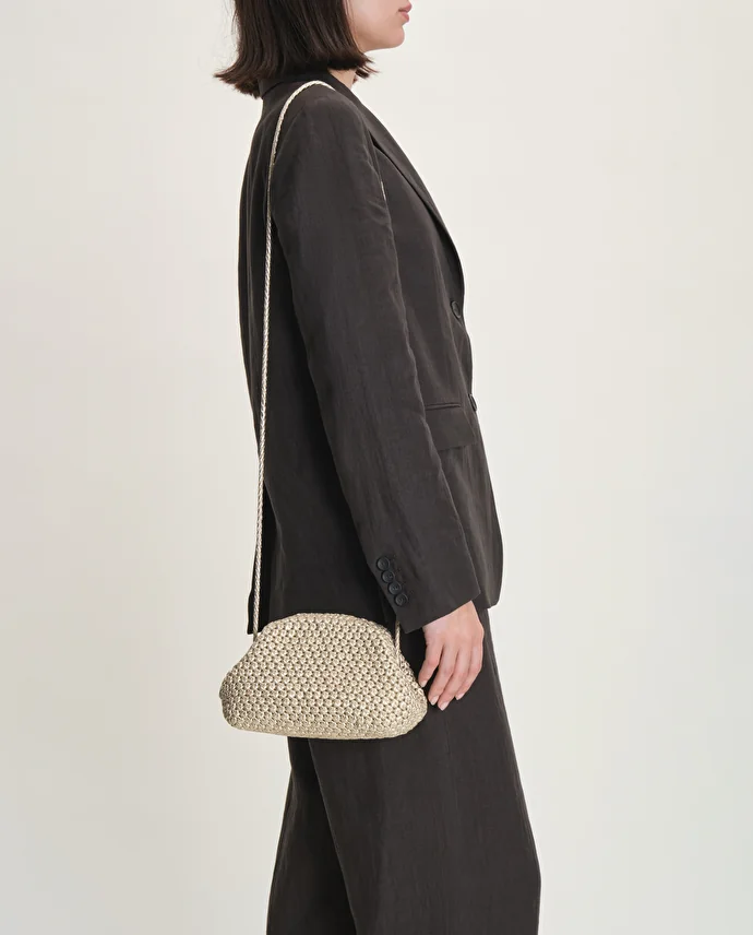 lottusse Sac à main Noodbag Cuir d'Agneau Doré