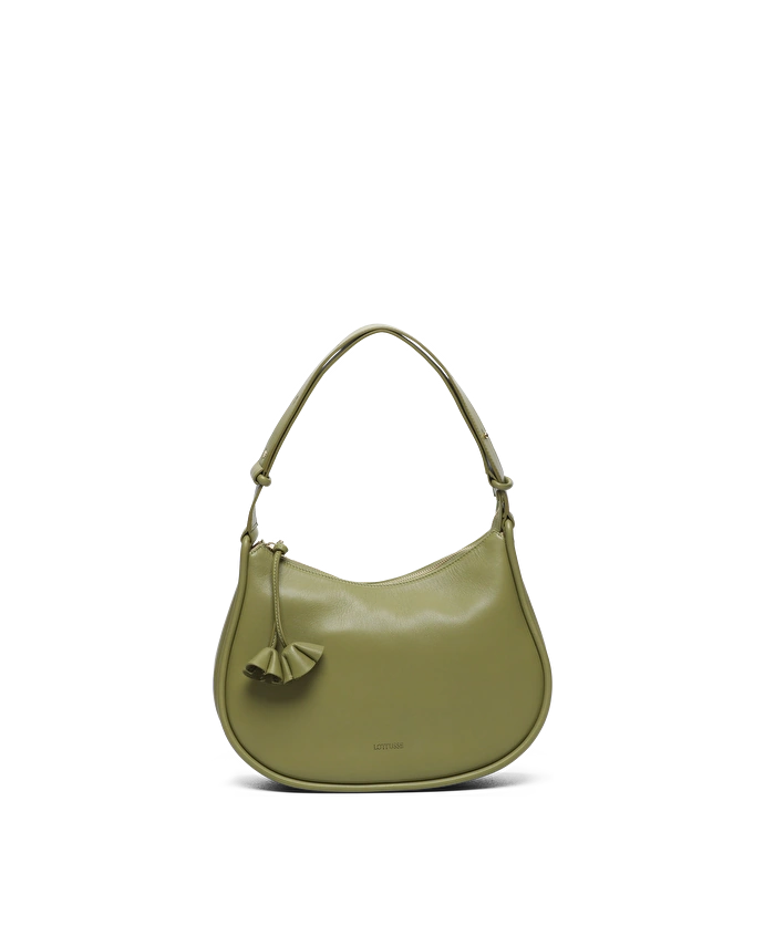 lottusse Sac BandouliÃ¨re en Cuir d'Agneau Olive