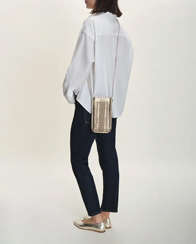 Lottusse Sac Bandoulière Edit Cuir De Veau Or