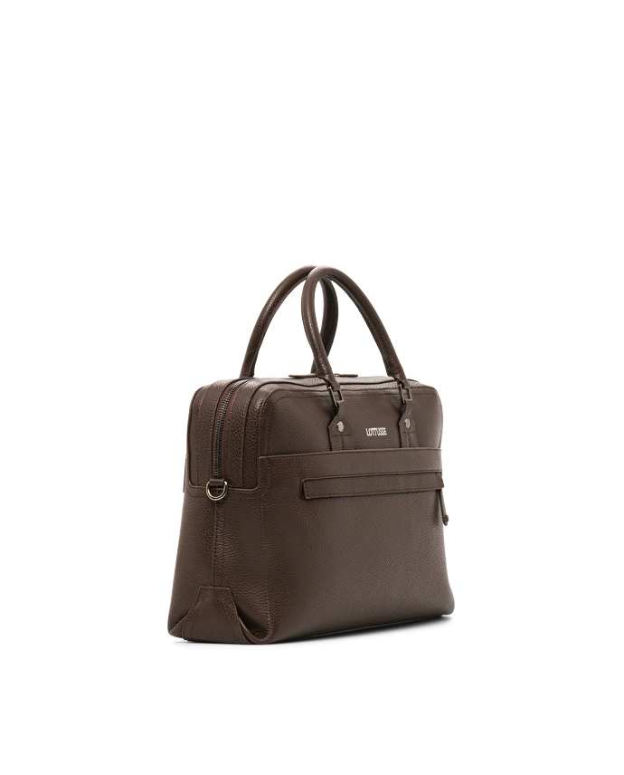 Lottusse Sac Borne En Cuir De Vache Moka