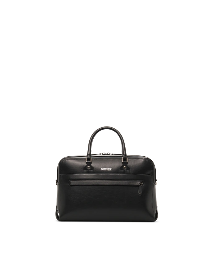 Lottusse Sac Borne En Cuir De Vache Noir