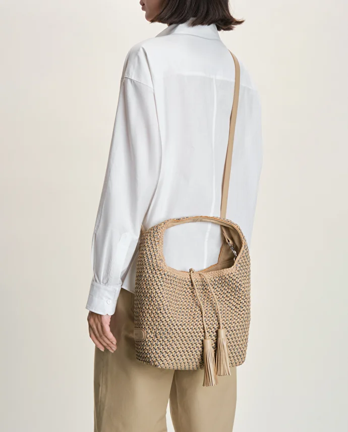 Lottusse Sac Hobo Noodbag Cuir D'Agneau Beige