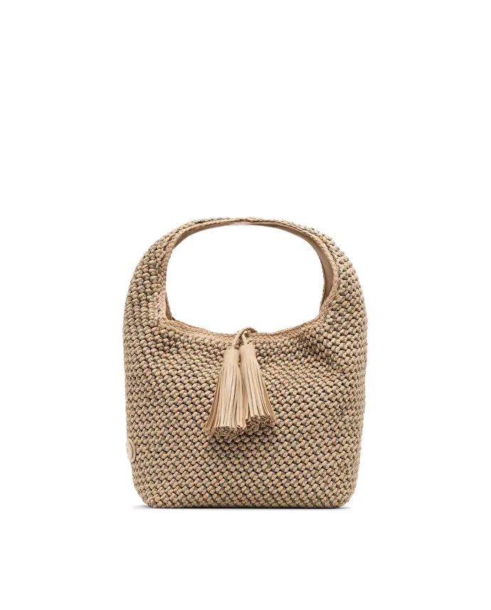 Lottusse Sac Hobo Noodbag Cuir D'Agneau Beige