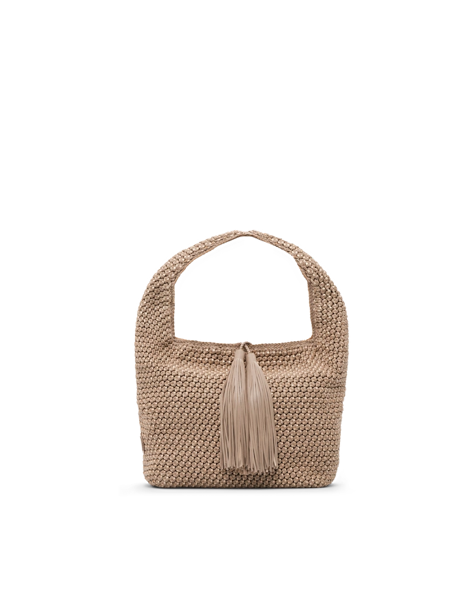 Lottusse Sac Hobo Noodbag Cuir D'Agneau Gris