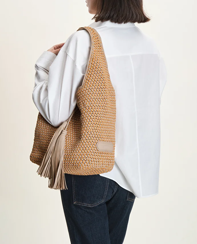 Lottusse Sac Hobo Noodbag Cuir D'Agneau Jaune