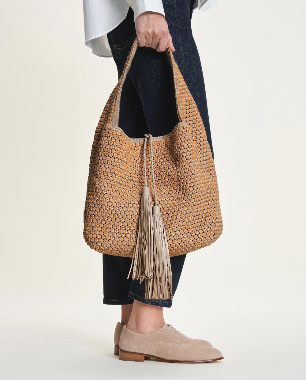 lottusse Sac Hobo Noodbag Cuir d'Agneau Jaune