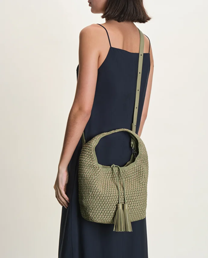 Lottusse Sac Hobo Noodbag Cuir D'Agneau Vert