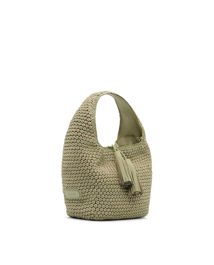 Lottusse Sac Hobo Noodbag Cuir D'Agneau Vert