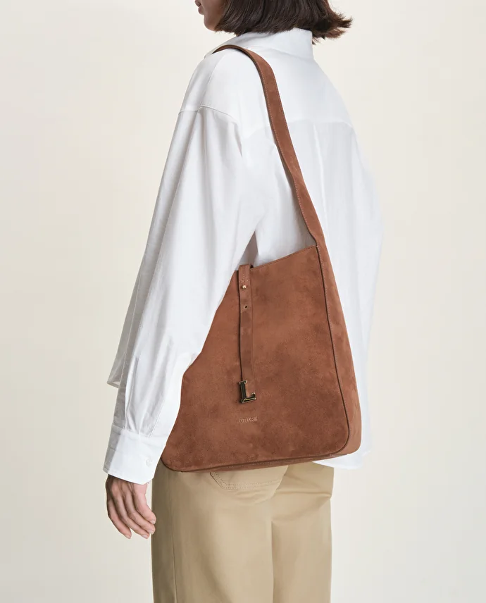Lottusse Sac Hobo Talaia Cuir De Veau Marron