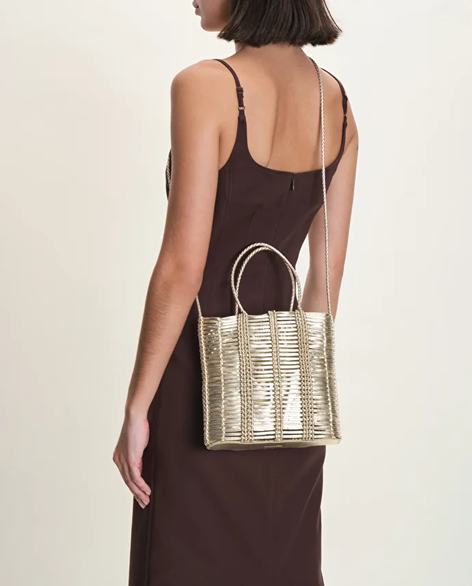 Lottusse Sac Seau Edit Cuir De Veau Or