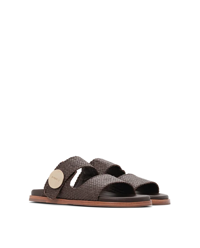 Lottusse Sandales Bioo Cuir De Chèvre Bourgogne