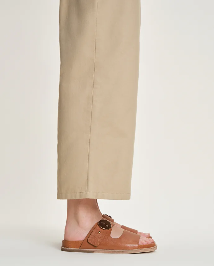 lottusse Sandales Bioo Cuir de Veau Marron