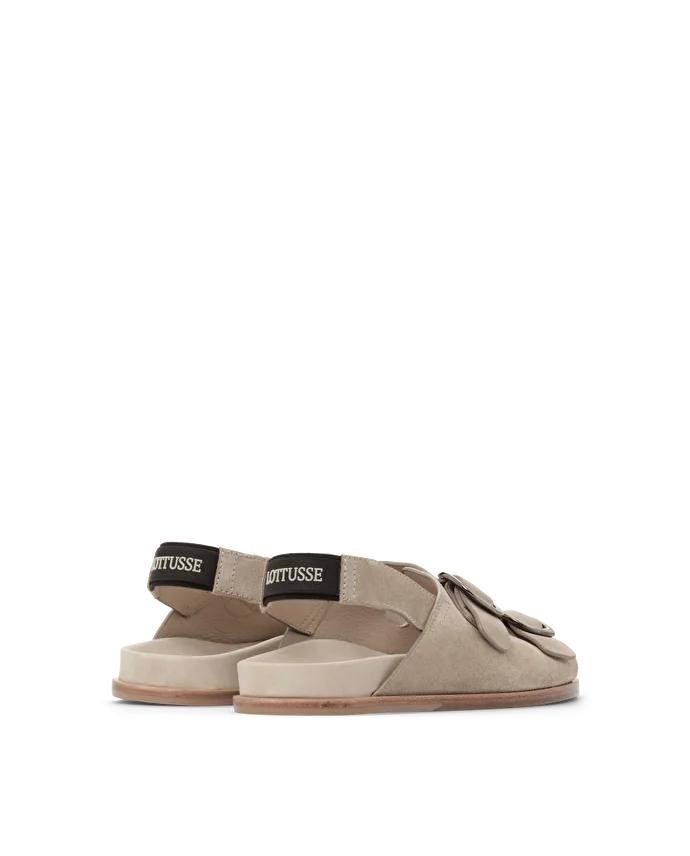Lottusse Sandales Bioo Cuir De Veau Taupe
