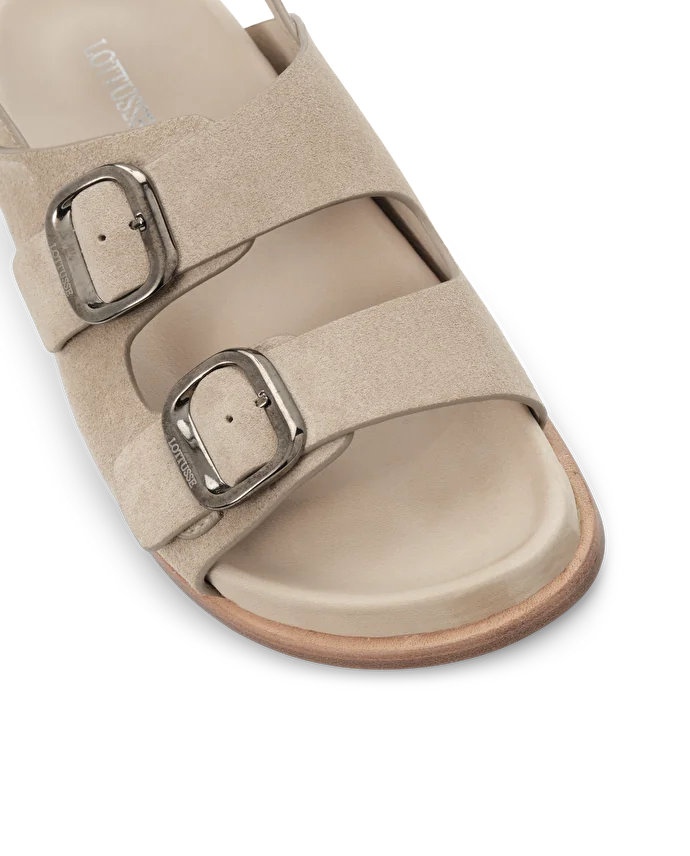 Lottusse Sandales Bioo Cuir De Veau Taupe