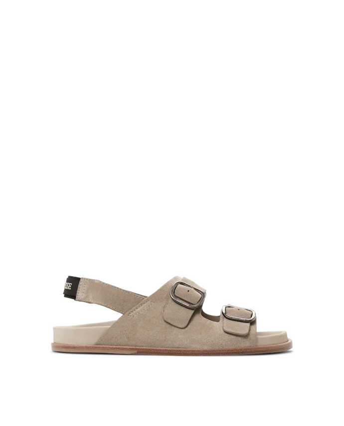 lottusse Sandales Bioo Cuir de Veau Taupe