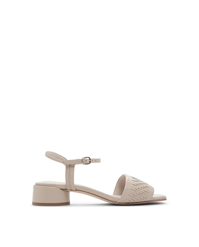 Lottusse Sandales Carla Cuir De Veau Blanc Cassé