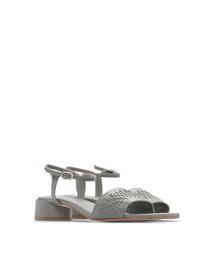 Lottusse Sandales Carla Cuir De Veau Gris