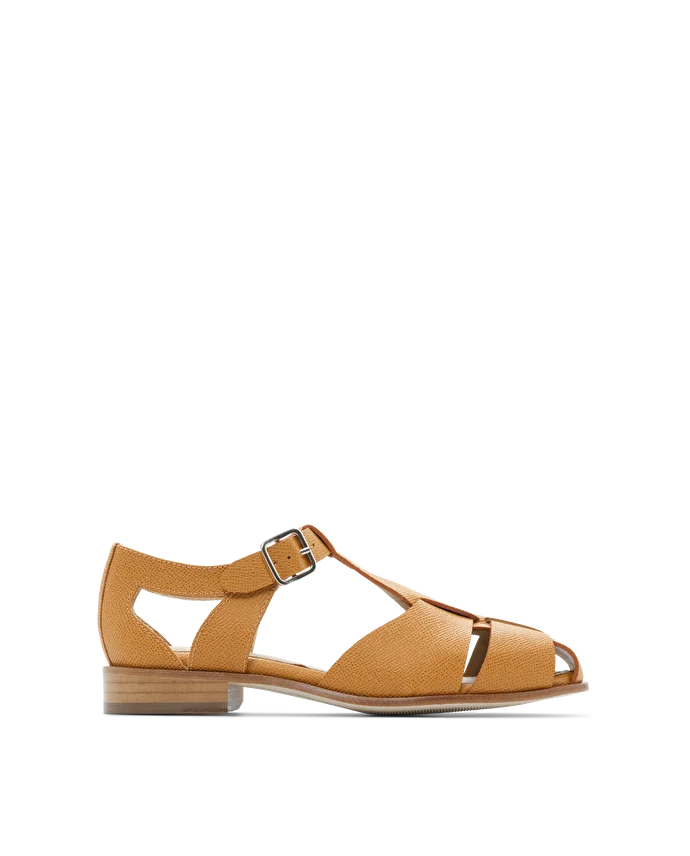 Lottusse Sandales Claire Cuir De Veau Jaune