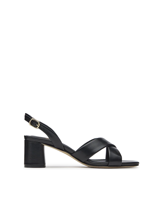 Lottusse Sandales Douces D'Agneau Noir