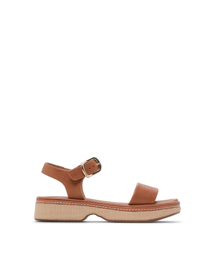 Lottusse Sandales Fusta Cuir De Veau Marron