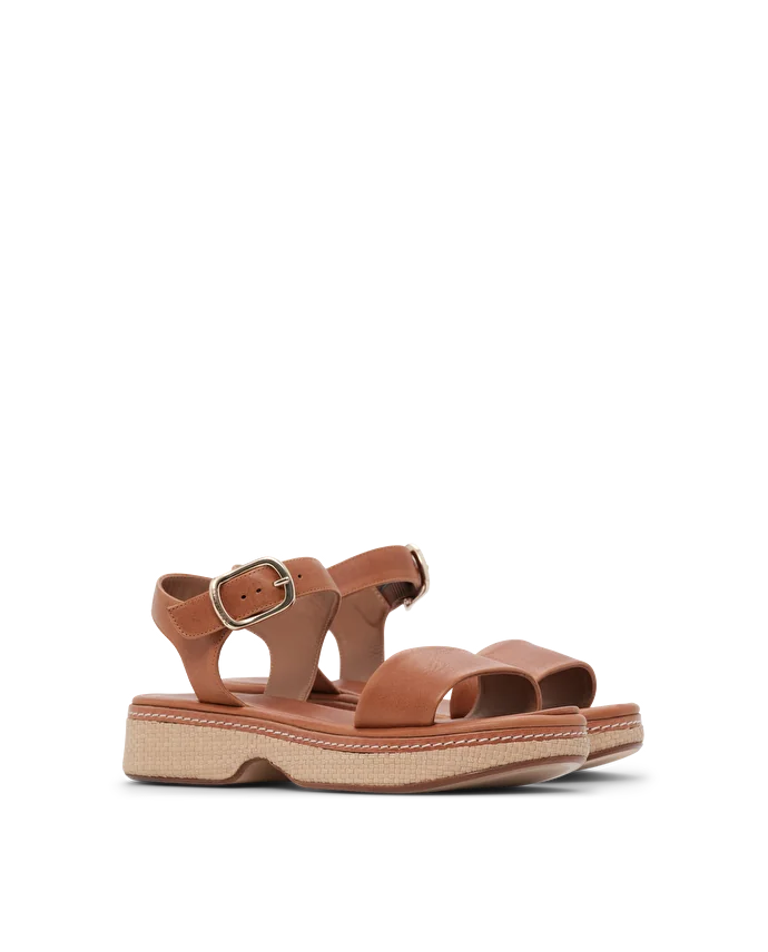 Lottusse Sandales Fusta Cuir De Veau Marron