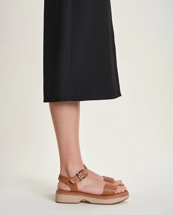 lottusse Sandales Fusta Cuir de Veau Marron