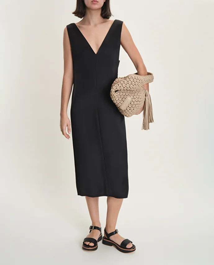 Lottusse Sandales Fusta Cuir De Veau Noir