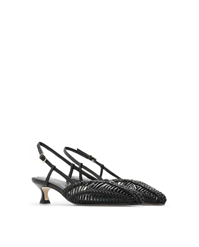 Lottusse Slingbacks Edit Cuir De Chèvre Black