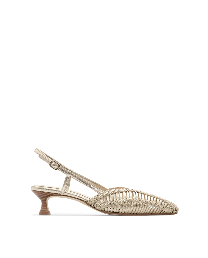 Lottusse Slingbacks Edit Cuir De Veau Gold