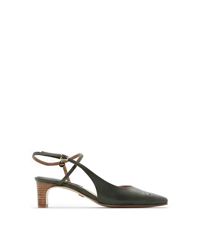 Lottusse Slingbacks Smithson Cuir De Veau Vert