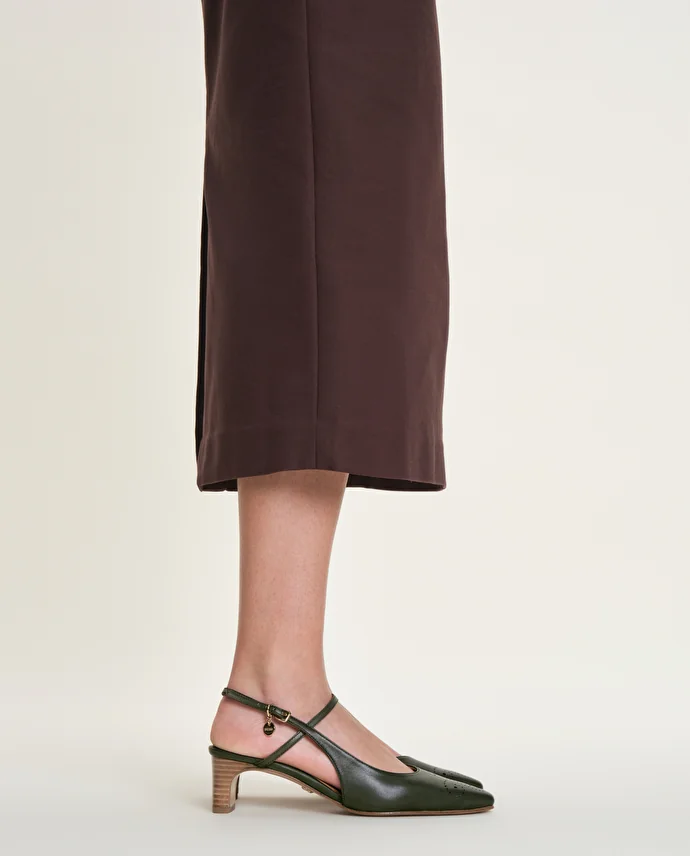 lottusse Slingbacks Smithson Cuir de Veau Vert