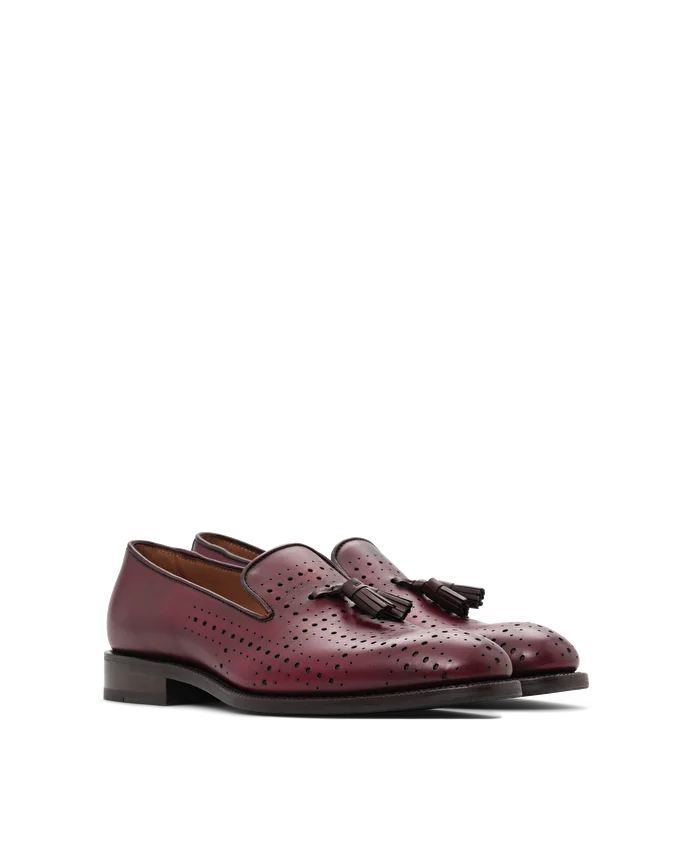 Lottusse Slippers Preston Cuir De Veau Bourgogne