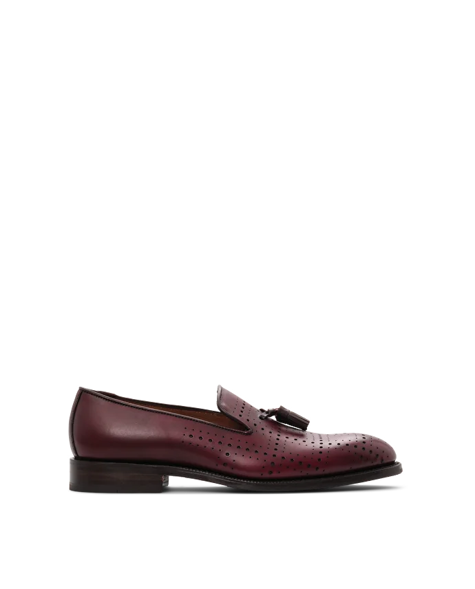 lottusse Slippers Preston Cuir de Veau Bourgogne