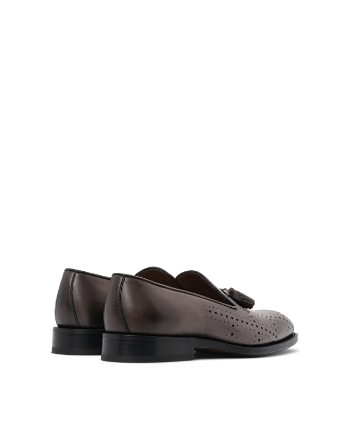 Lottusse Slippers Preston Cuir De Veau Plomb