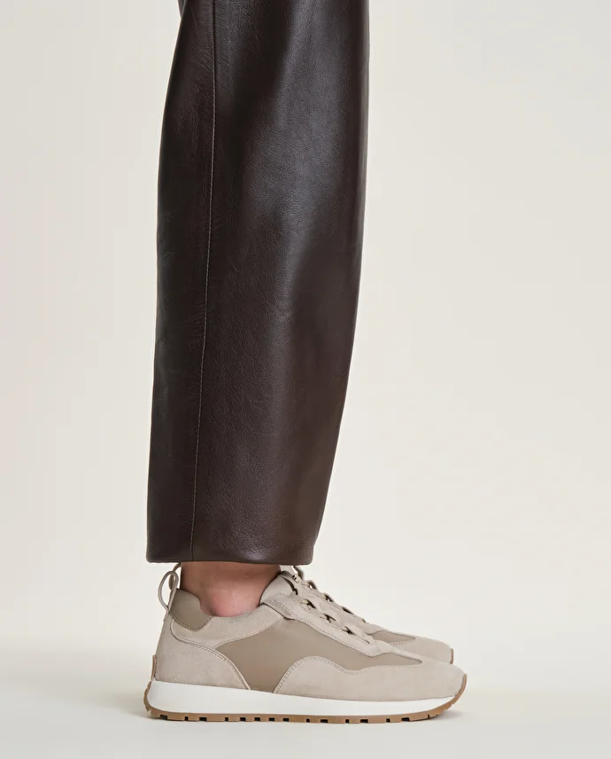 lottusse Sneakers Dianne Cuir d'Agneau Taupe