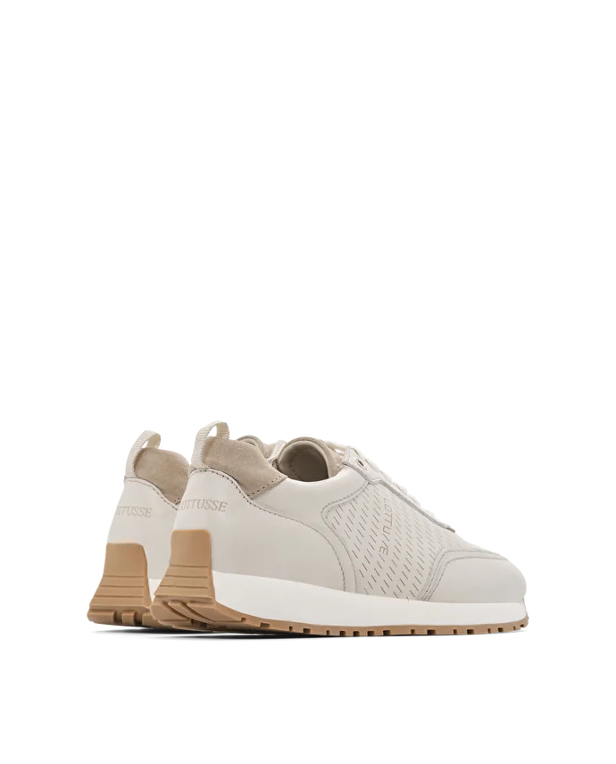 Lottusse Sneakers Dianne Cuir De Veau Blanc Cassé